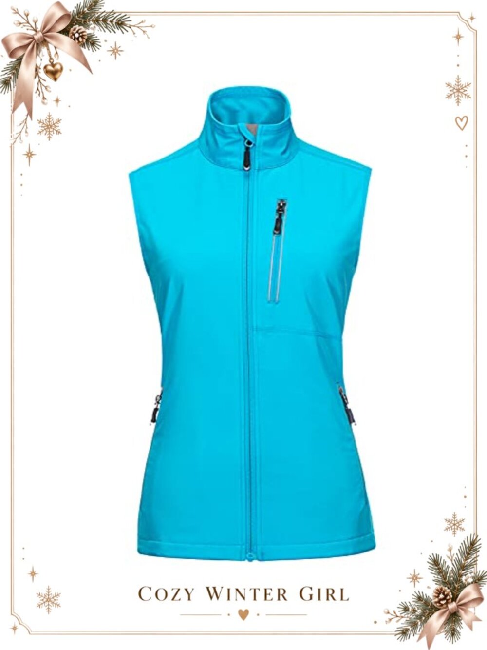 Women's Lightweight Windproof Running Vest Sleeveless Outerwear with Pockets